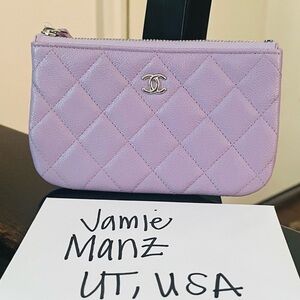 NOT AVAILABLE BNIB 24p Chanel Lilac Mini O Case Caviar with SHW